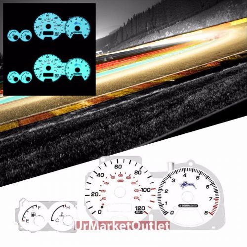 Indiglo glow gauge dash blue/green face+el cover for subaru 98-01 impreza rs