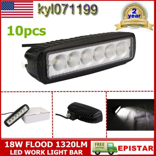 10x 18w flood led light work bar lamp driving fog offroad suv 4wd car boat truck