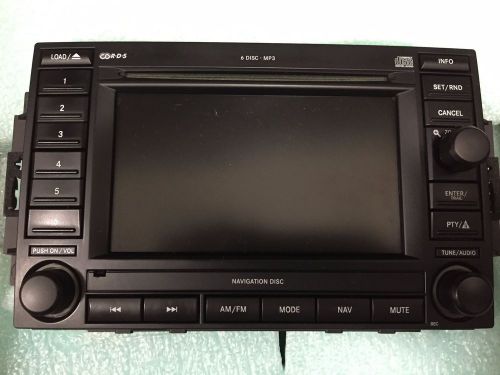 Chrysler dodge jeep rec navigation gps radio 6 cd changer. for parts or repair.