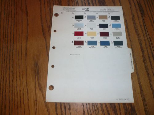 1986 volvo ditzler import color chip paint sample -