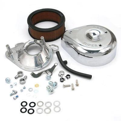 S&s super e/g teardrop air cleaner kit chrome harley fltr road glide 1998-1999