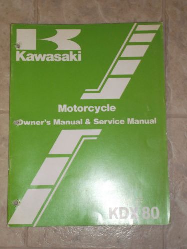 1983 kawasaki kdx 80 b3 motorcycle owner&#039;s service repair shop manual factory