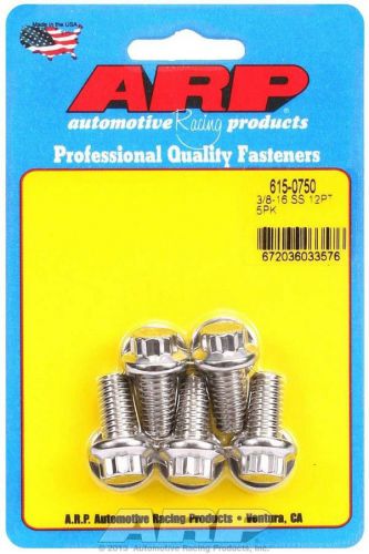 Arp universal bolt 3/8-16 in thread 3/4 in long stainless 5 pc p/n 615-0750
