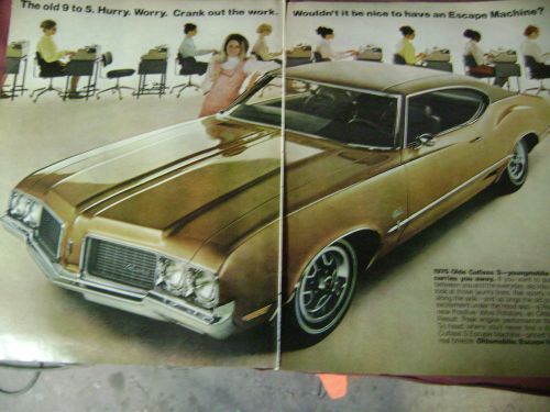 1970 oldsmobile cutlass s  the escape machine ad/poster