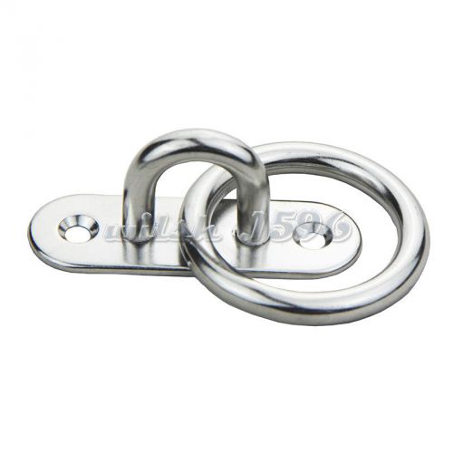 316 stainless steel pad eye plate 8mm / 5/16 eye hook + ring for marine boat