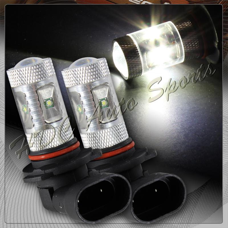 2x infiniti mazda 9006 hb4 white 6 led 30w projector low beam fog light bulbs