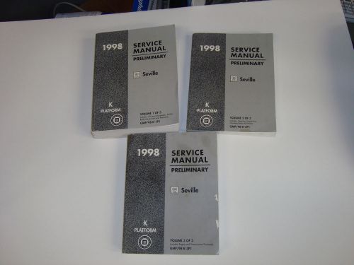 1998 98 cadillac  seville dealership service shop manuals allthree volumes