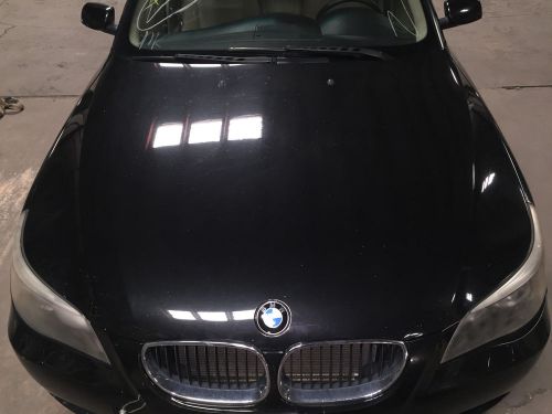 2004-10 bmw e60 e61 5 series hood black sapphire metallic freight ship!