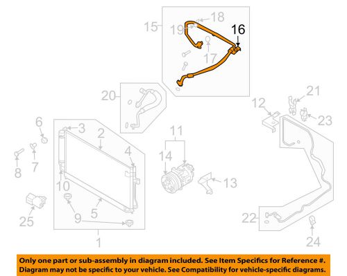 Subaru oem a/c condenser, compressor lines-pressure hose bracket 73733fa020