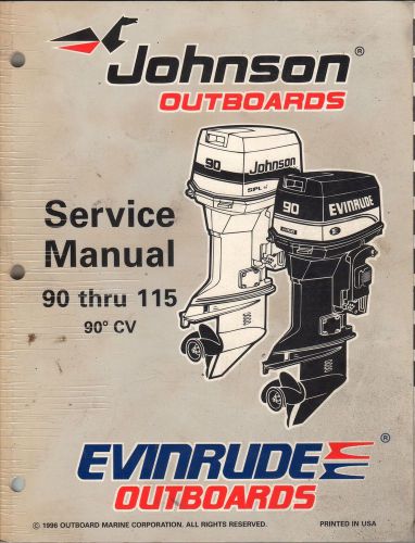 1997 johnson/evinrude outboard 90 thru 115,90&#039;cv service manual p/n 507267 (498)