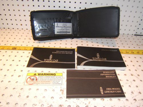 Lincoln 1994 town car owners guide&amp; maintence ,warranty booklet with black case.