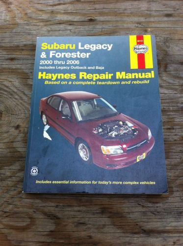 Subaru legacy and forester 2000-2006 hynes repair manual