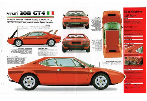 Ferrari 308 gt4 / gt-4 imp brochure: 1975,1976,1977,1978,1979,1980