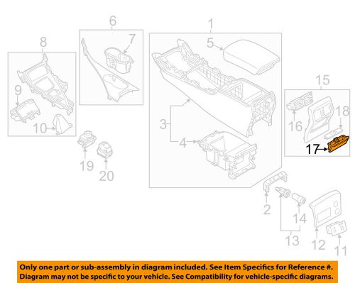 Infiniti nissan oem 14-15 q50 console-ash tray 965104ga0b