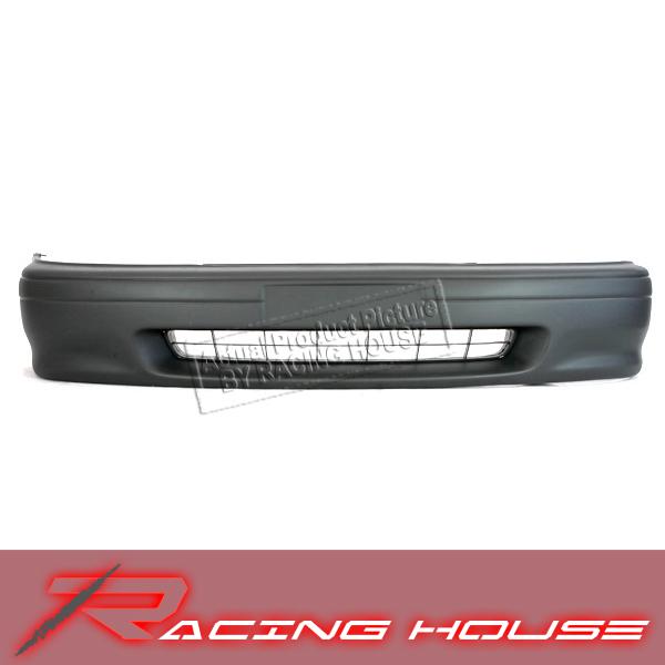 91-94 toyota tercel dx matte black plastic texture front non-prime bumper cover