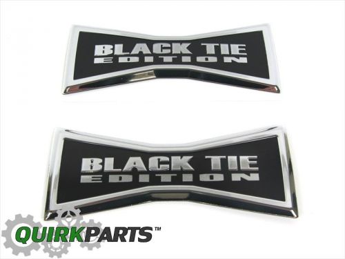 12-16 jeep wrangler black tie edition emblem decal chrome black set of 2 mopar