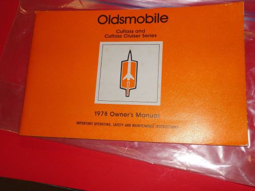 1978 oldsmobile cutlass cruiser owners manual