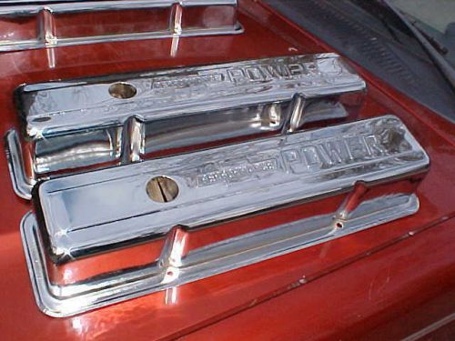 Tall chrome bow-tie performance sbc valve covers,new old stock,rat rod chevelle