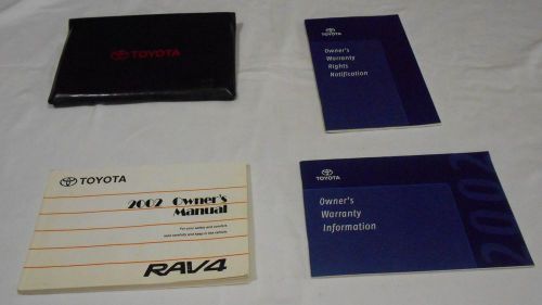 2002 toyota rav4 owner manual 4/pc.set &amp; black toyota factory case.free s/h