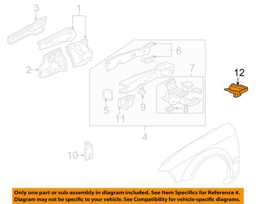 Honda oem 99-00 civic fender-battery tray 60630s04a00zz