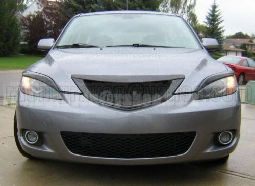 Carbon fiber mazda 04-06 mazda3 3 m3 hatchback 5dr front mesh grille