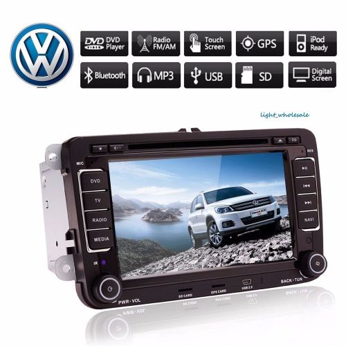 Indash 7&#034; 2din car auto dvd stereo radio player bt tv gps navi for vw volkswagen