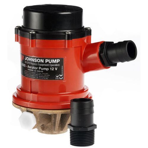 New johnson pump pro series 1600gph tournament livewell/baitwell pump 24v