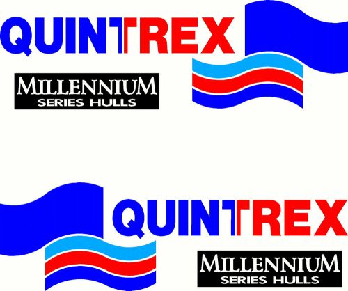 Quintrex millennium series hulls , 4 col, boat mirrored sticker decal set of 2