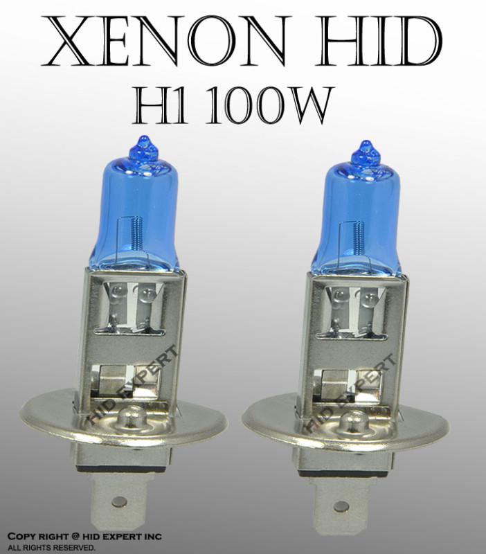 Jdm h1 100w x2 pcs hi/ lo fog light xenon crystal white direct plug light bulbs