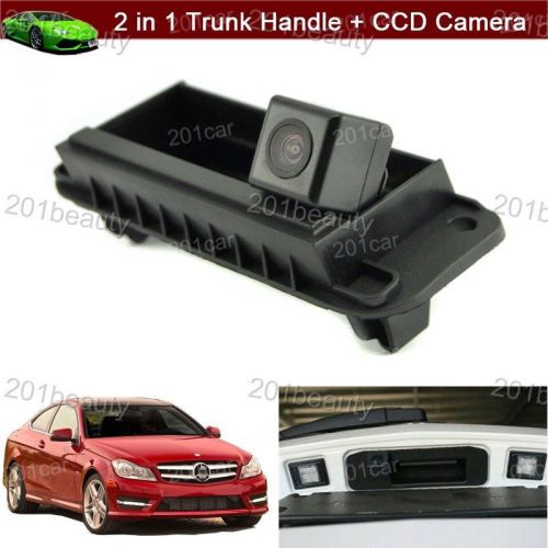 2in1 trunk handle + reverse camera parking for mercedes benz w204 w212 c200 c180