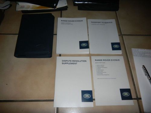 2014 range rover evoque owners manual set + free shipping