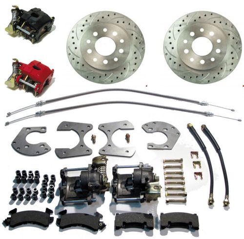 Ford 9&#034; big bearing rear disc brake wheel conversion kit dsz rotors pc calipers
