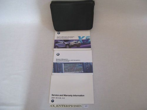 2001 bmw e53 x5 3.0i 4.4i  3.0 i 4.4 i owners manuals set + navigation book a254