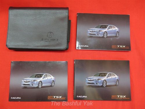 2011 acura tsx owners manual with case book set