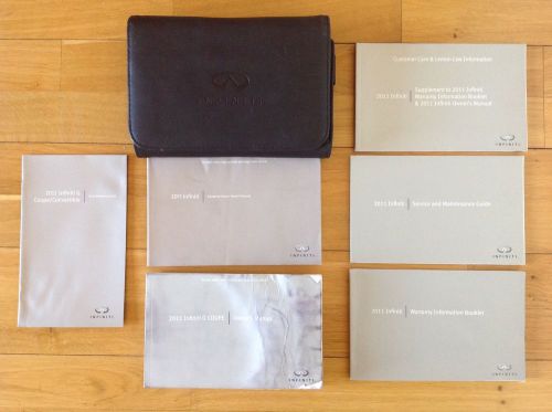 2011 infiniti g g37 coupe owners owner&#039;s manual set w/navigation guide &amp; case