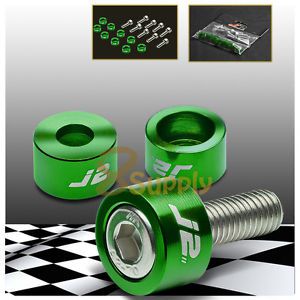 Green j2 aluminum jdm header manifold cup washer+bolt kit accord cg prelude bb