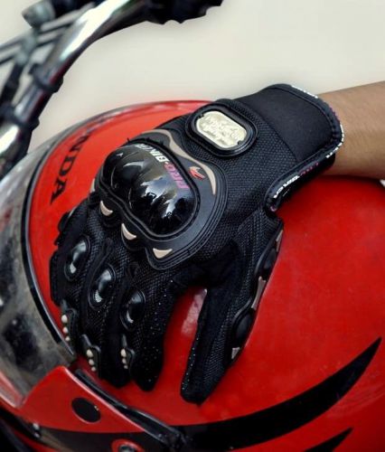 Pro biker riding gloves - black, men&#039;s size large