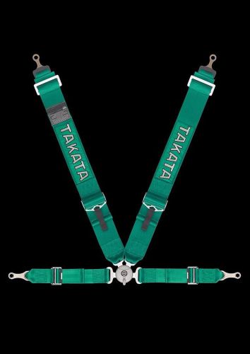 Authentic takata - green race 4 bolt harness 4-point bolt-on w/ asm