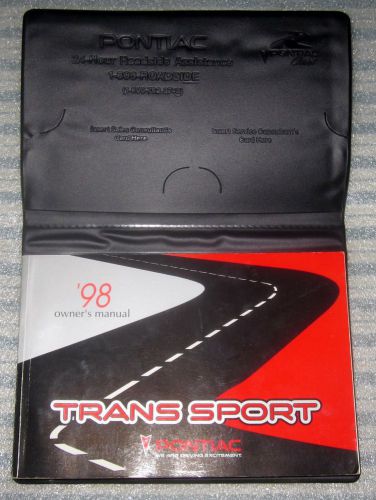 1998 pontiac trans sport owner&#039;s manual factory oem used