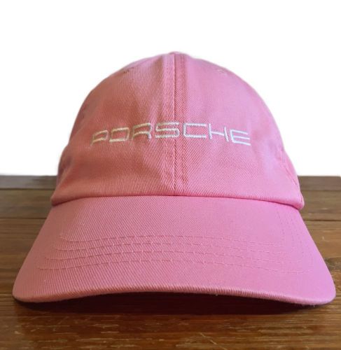 Porsche strapback hat nwot design pink dat hat logo script drivers club foreign