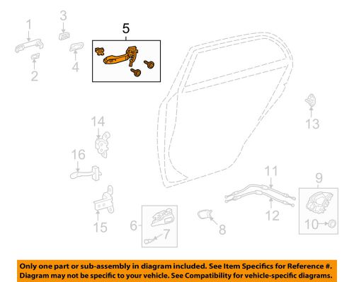 Toyota oem 09-13 corolla lock hardware-rear door-handle base right 6920302150