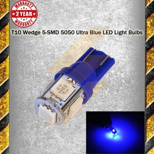 2pcs t10 194 168 2825 5 x 5050 smd led blue super bright car lights bulb ol f2