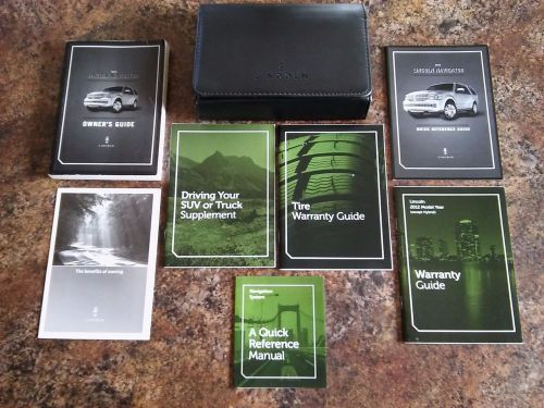 2012 lincoln navigator owners manual w/ navigation quick manual &amp; case - #a