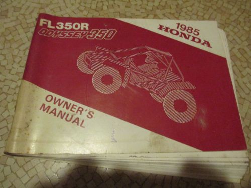 Honda                    fl350 owners manual