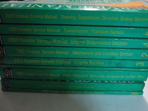 2002 subaru forester service repair shop manual 9 volume set factory oem books