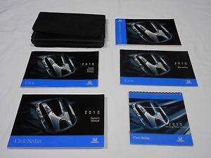 2010 honda civic sedan owner manual 6/pc.set &amp; black honda factory case.free s