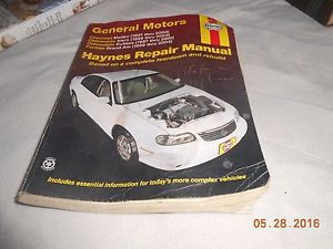 General motors haynes repair manual. chevrolet, oldsmobile pontiac. 1997 - 2000