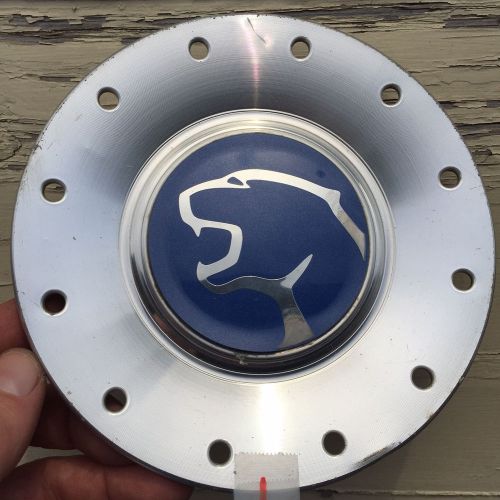 Mercury cougar wheel center cap machined finish blue hubcap p/n 1s81-1000-ba