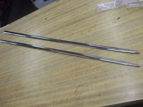 1949-50 chevy pr orig newly polished door mouldings l@@@@@@@k