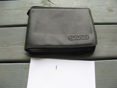 Saab owner&#039;s manual book paperwork holder leather case only